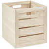 Rangement|Gifi Panière rectangulaire bois naturel Box Cube