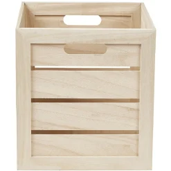 Rangement|Gifi Panière rectangulaire bois naturel Box Cube