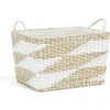 Rangement|Gifi Panière rectangulaire en jacinthe d'eau blanc naturel taille L