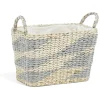 Rangement|Gifi Panière rectangulaire en jacinthe d'eau gris naturel taille S