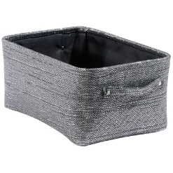 Rangement|Gifi Panière rectangulaire gris effet pailleté x2