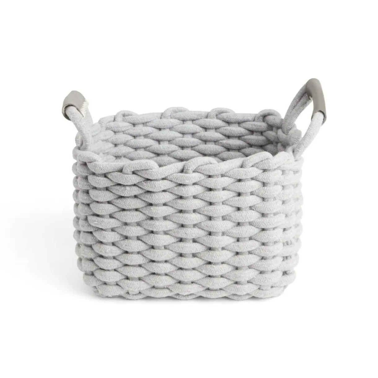 Rangement|Gifi Panière rectangulaire tricot coton gris 28x17xH23cm