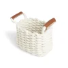 Rangement|Gifi Panière rectangulaire tricot coton blanc 16x14xH24cm