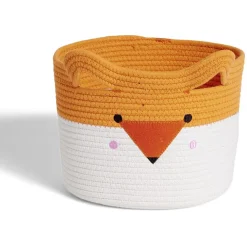 Rangement|Gifi Panière renard orange et blanc Ø30x24cm