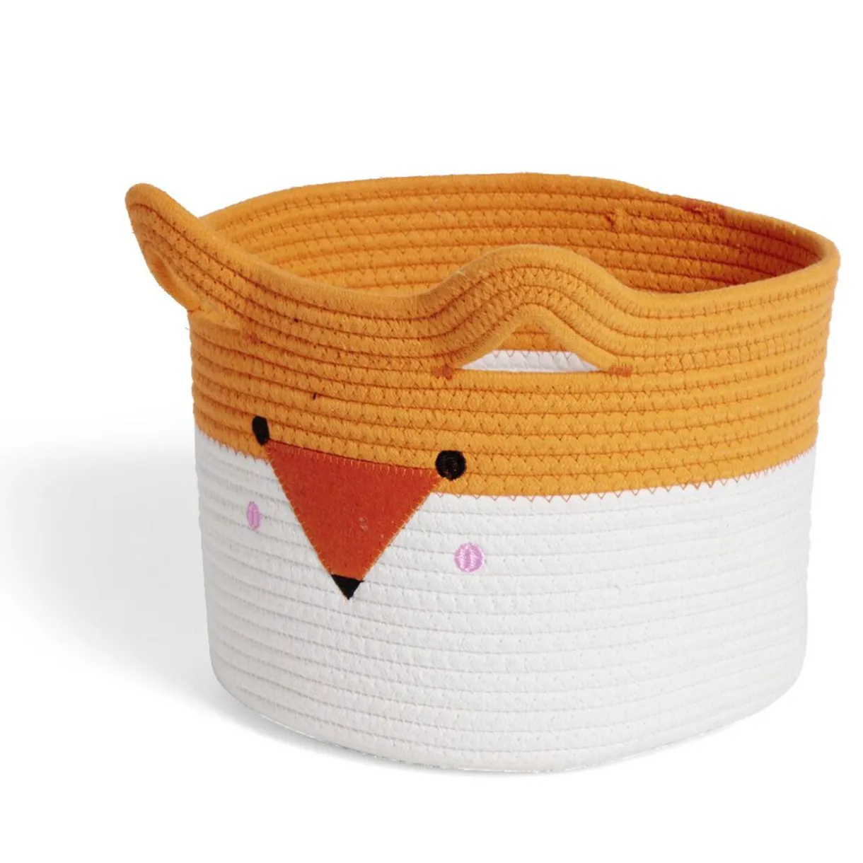 Rangement|Gifi Panière renard orange et blanc Ø30x24cm