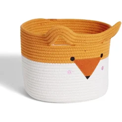 Rangement|Gifi Panière renard orange et blanc Ø30x24cm