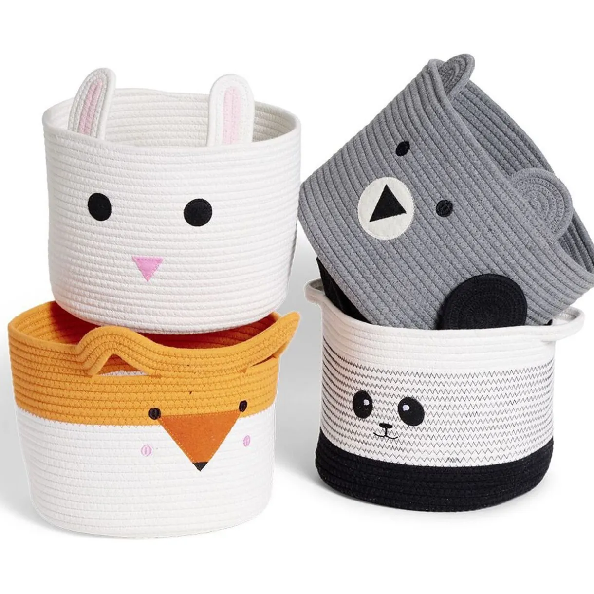 Rangement|Gifi Panière renard orange et blanc Ø30x24cm