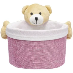 Rangement|Gifi Panière ronde avec peluche animal Ø15 x H.14 cm