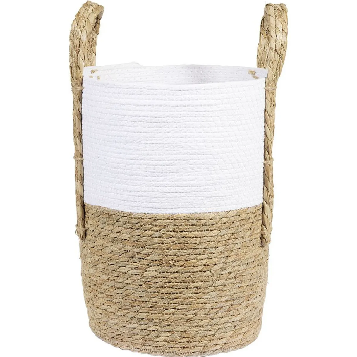Rangement|Gifi Panière ronde blanc naturel Ø30xH40 cm