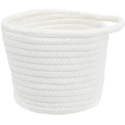 Rangement|Gifi Panière ronde coton blanc