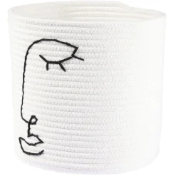 Rangement|Gifi Panière ronde coton motif visage