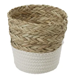 Rangement|Gifi Panière ronde en jonc de mer blanc naturel petit modèle