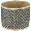 Rangement|Gifi Panière ronde fibre tressée noir naturel Ø22xH.17 cm