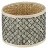 Rangement|Gifi Panière ronde fibre tressée noir naturel Ø18xH.13 cm