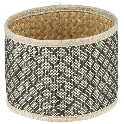Rangement|Gifi Panière ronde fibre tressée noir naturel Ø18xH.13 cm