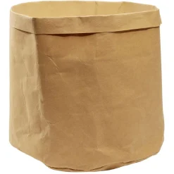 Rangement|Gifi Panière ronde kraft Box Cube marron Ø35xH30cm 36,75L