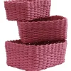 Rangement|Gifi Panière rose x3