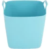 Rangement|Gifi Panière souple carrée bleu turquoise 25 L