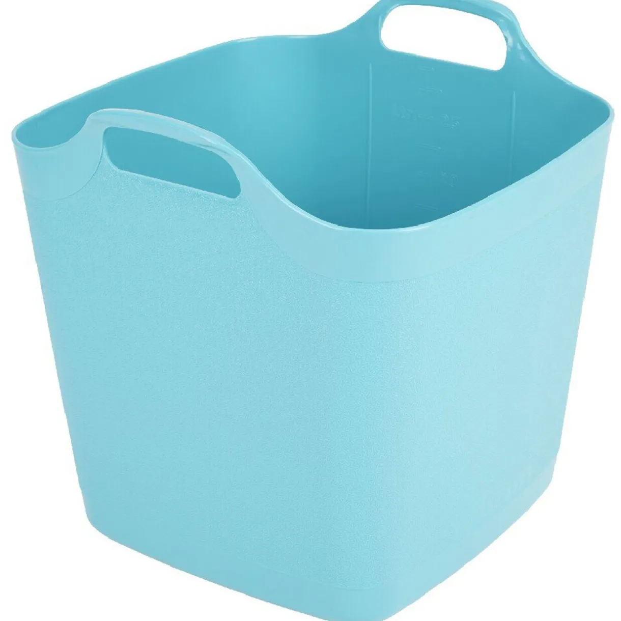 Rangement|Gifi Panière souple carrée bleu turquoise 25 L