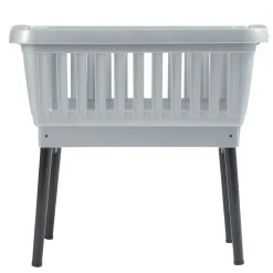 Entretien Du Linge|Gifi Panière sur pieds grise