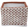 Rangement|Gifi Panière tissu crocheté bicolore L 34x l 24 x H 20 cm
