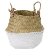 Rangement|Gifi Panière tressée jonc de mer bicolore blanc naturel