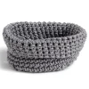 Hot Gifi Panière tressée 14x14x11cm grise