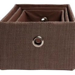 Rangement|Gifi Panière x3 en polyester marron