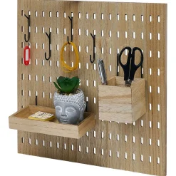Rangement|Gifi Panneau perforé avec accesoires de rangement 40x10xH40cm
