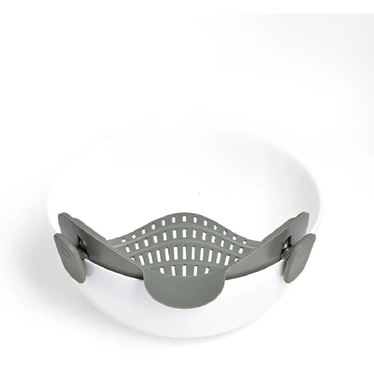 Passoire casserole à clips silicone gris^Gifi Discount