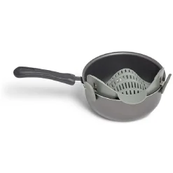 Passoire casserole à clips silicone gris^Gifi Discount