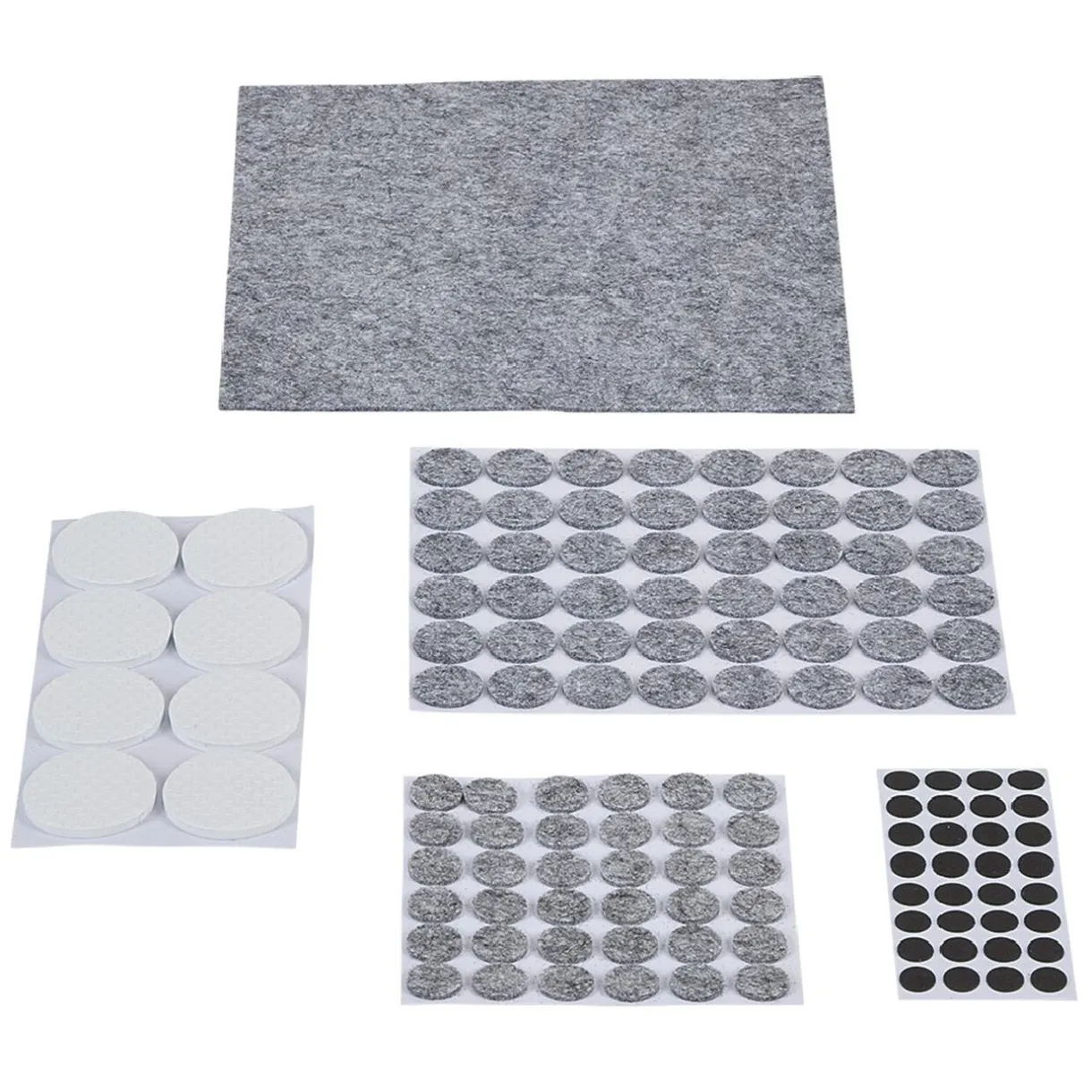 Gifi Patin adhésif en feutre blanc gris noir x125