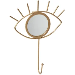Rangement|Gifi Patère 1 crochet déco forme oeil miroir effet laiton or