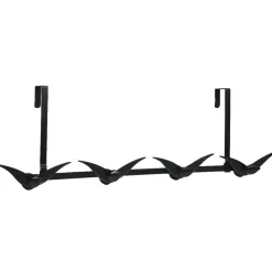 Rangement|Gifi Patère de porte 4 crochets forme bonhomme suspendu métal noir