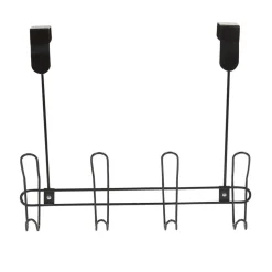 Rangement|Gifi Patère de porte noire 4 crochets