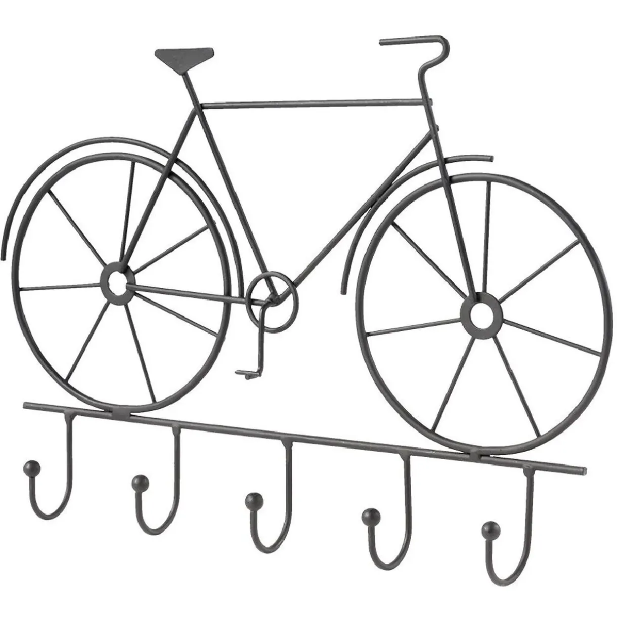 Rangement|Gifi Patère indus métal noir 5 crochets L30,5cm