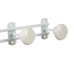 Rangement|Gifi Patère murale 4 crochets métal blanc