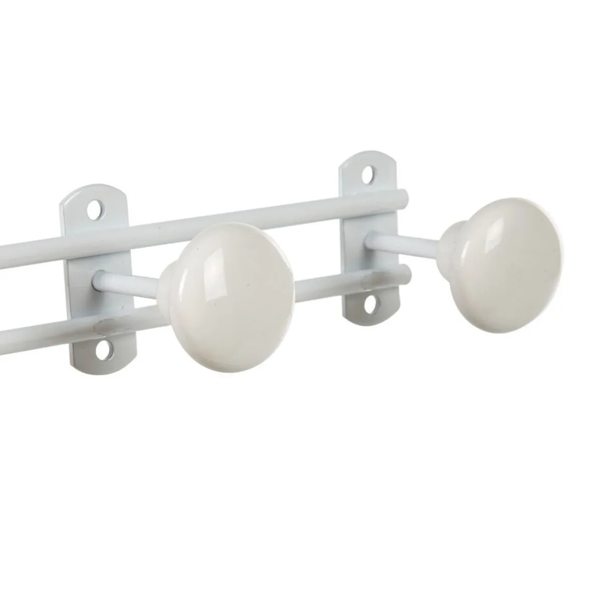 Rangement|Gifi Patère murale 4 crochets métal blanc