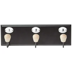 Rangement|Gifi Patère murale 3 crochets métal et mdf