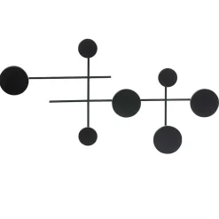 Rangement|Gifi Patère murale 7 crochets ronds en métal noir