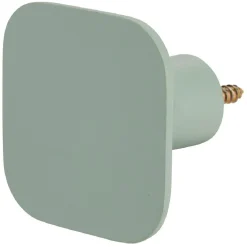 Rangement|Gifi Patère murale carrée vert sauge polyrésine 7x7cm