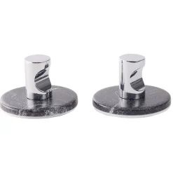 Rangement|Gifi Patère murale effet marbre noir métal et plastique Ø5cm