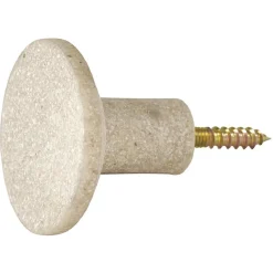 Rangement|Gifi Patère murale ronde beige polyrésine Ø5cm