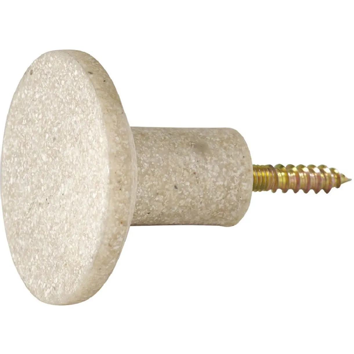 Rangement|Gifi Patère murale ronde beige polyrésine Ø5cm