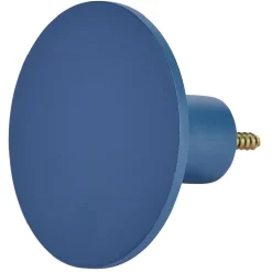 Rangement|Gifi Patère murale ronde bleu polyrésine Ø8cm