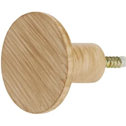 Rangement|Gifi Patère murale ronde imitation bois polyrésine Ø5cm