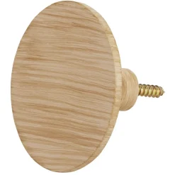 Rangement|Gifi Patère murale ronde imitation bois polyrésine Ø8cm