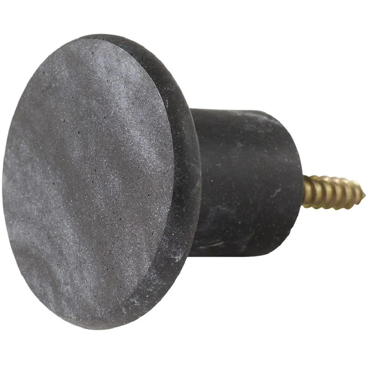 Rangement|Gifi Patère murale ronde imitation marbre noir polyrésine Ø5cm