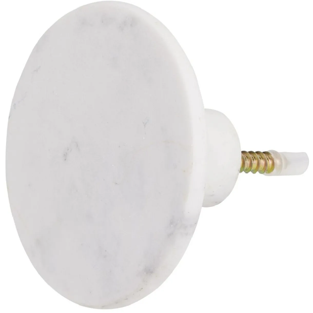 Rangement|Gifi Patère murale ronde imitation marbre blanc polyrésine Ø8cm