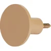 Rangement|Gifi Patère murale ronde marron clair polyrésine Ø5cm